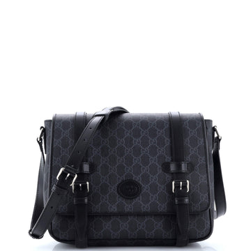 Gucci Gg Messenger Bag Coated Canvas