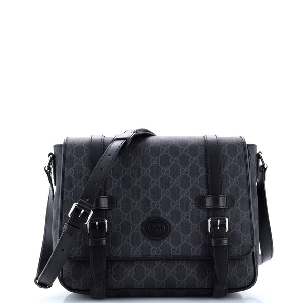 Gucci Gg Messenger Bag Coated Canvas