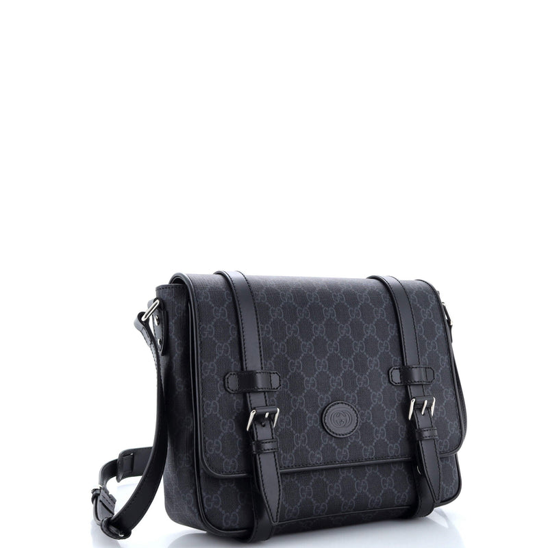 Gucci Gg Messenger Bag Coated Canvas