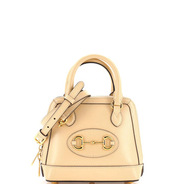 Gucci Horsebit Top Handle Bag Leather