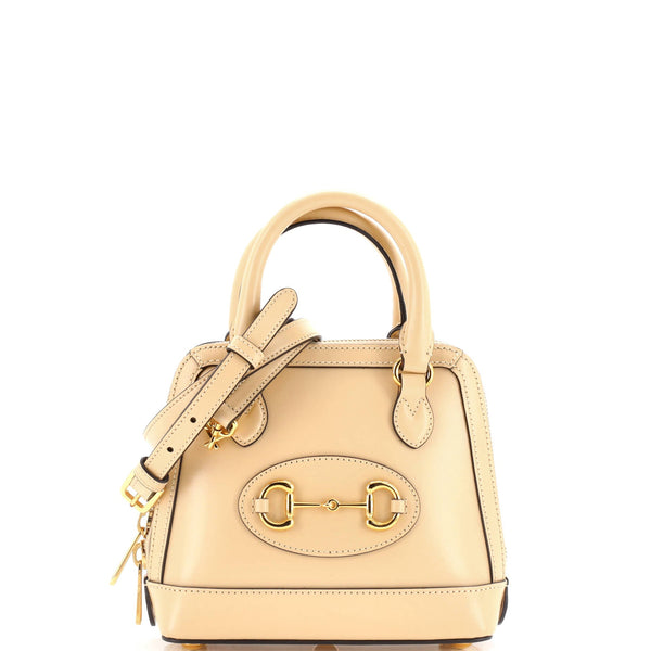 Gucci Horsebit Top Handle Bag Leather