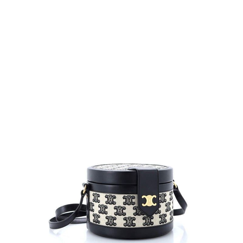 Celine Tambour Bag Triomphe Canvas