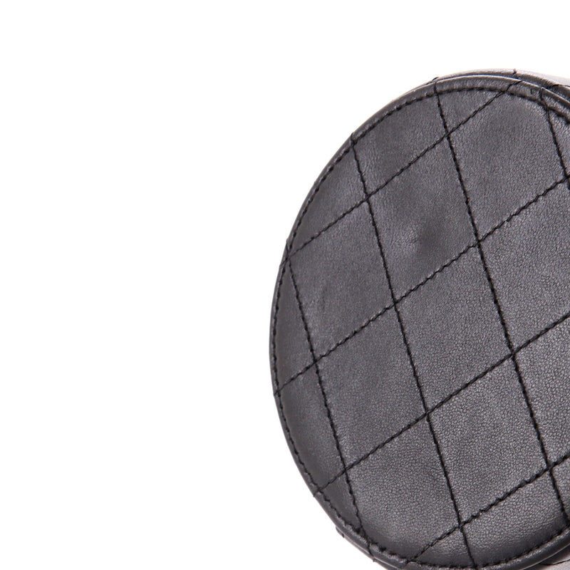 Chanel Cc Round Vanity Case With Chain