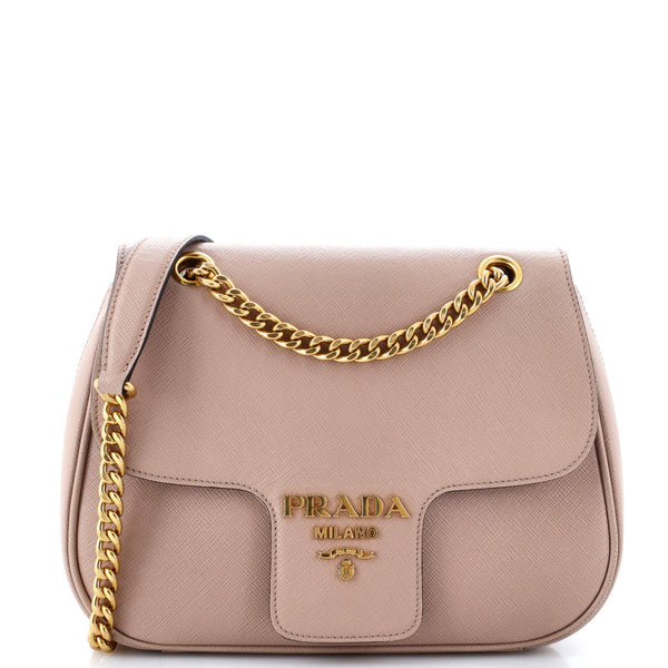 Prada Pattina Flap Shoulder Bag Saffiano