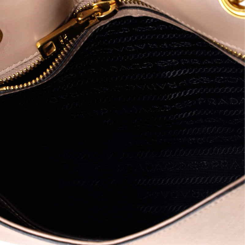 Prada Pattina Flap Shoulder Bag Saffiano