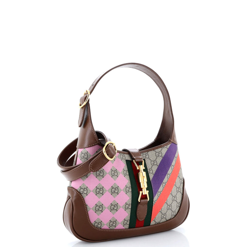 Gucci Jackie Hobo Printed Gg Coated