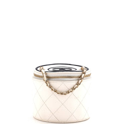 Chanel Cc Round Vanity Case With Chain