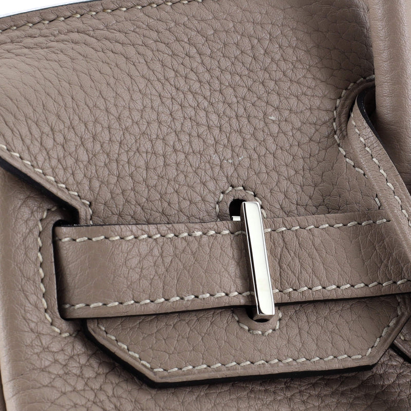Hermes Birkin Handbag Grey Clemence With
