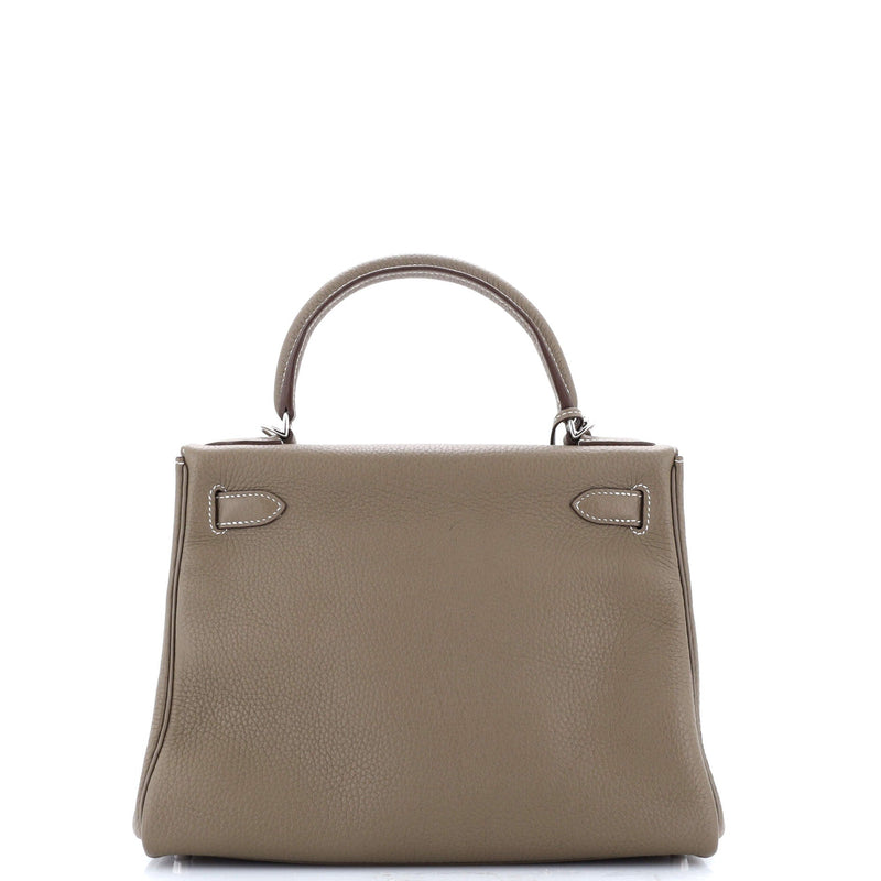 Hermes Kelly Handbag Grey Togo With