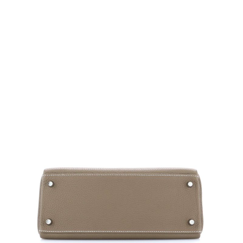 Hermes Kelly Handbag Grey Togo With