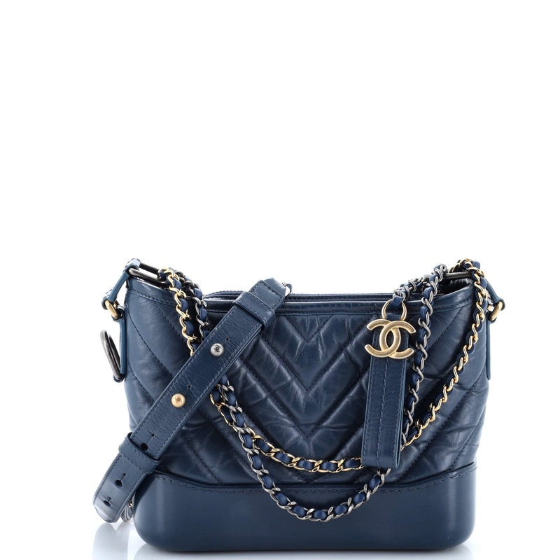 Chanel Gabrielle Hobo Chevron Aged
