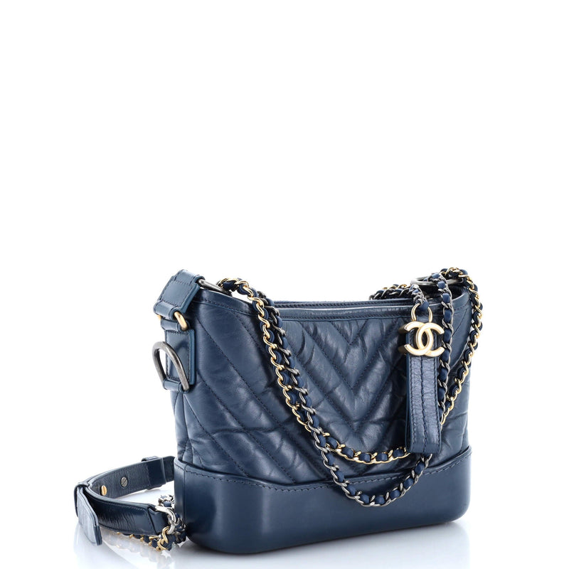 Chanel Gabrielle Hobo Chevron Aged
