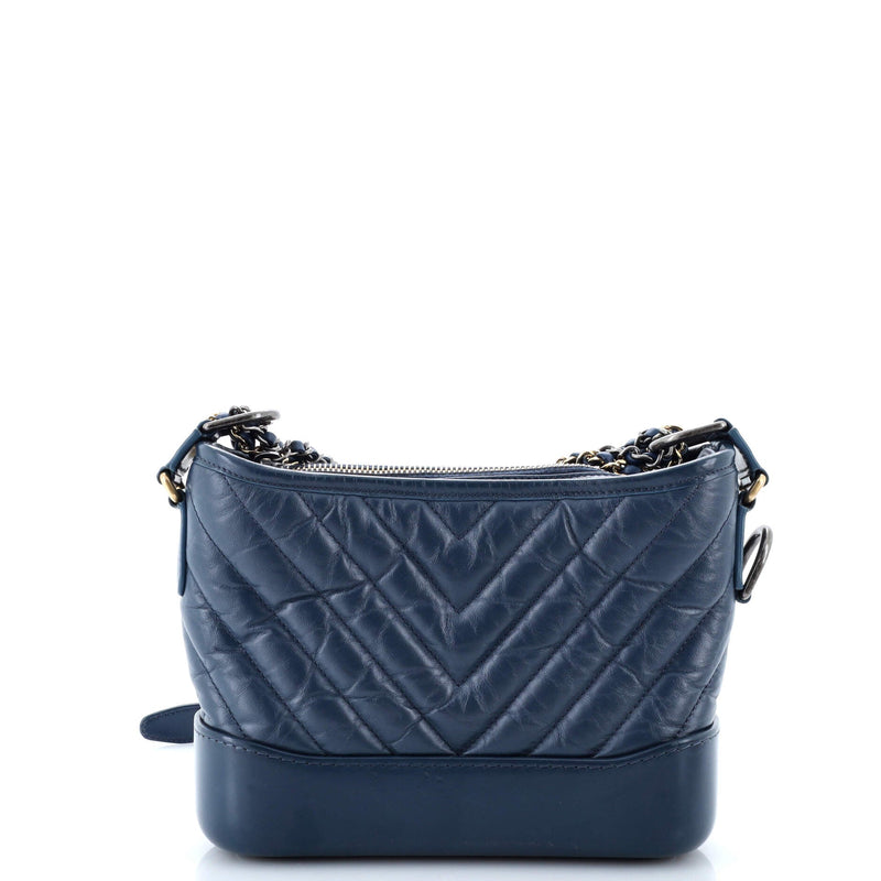 Chanel Gabrielle Hobo Chevron Aged