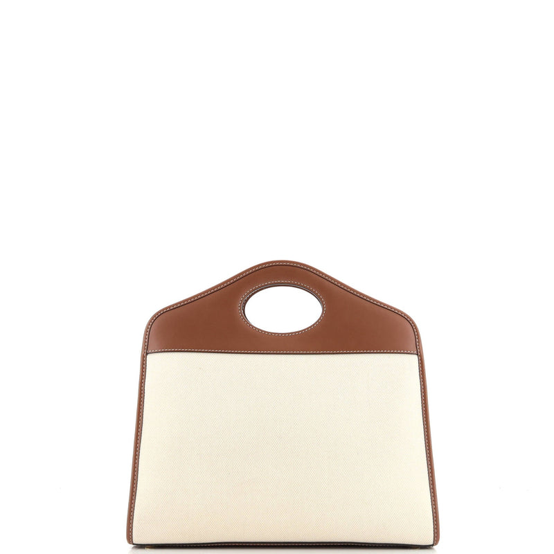 Burberry Logo Pocket Tote Canvas With
