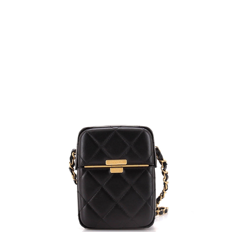 Chanel Diamond Lock Cc Phone Holder