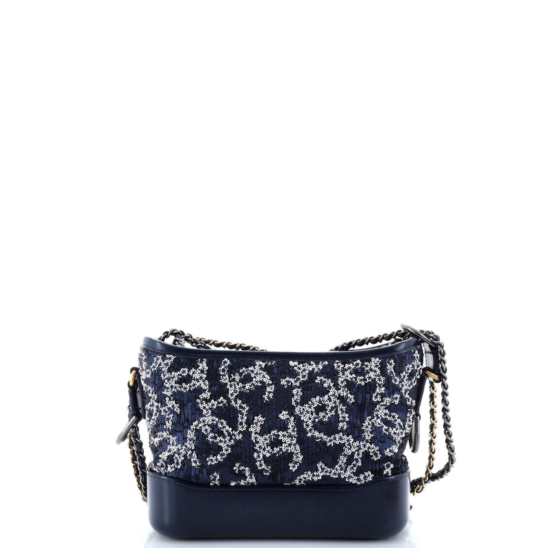 Chanel Gabrielle Hobo Logo Motif Sequins