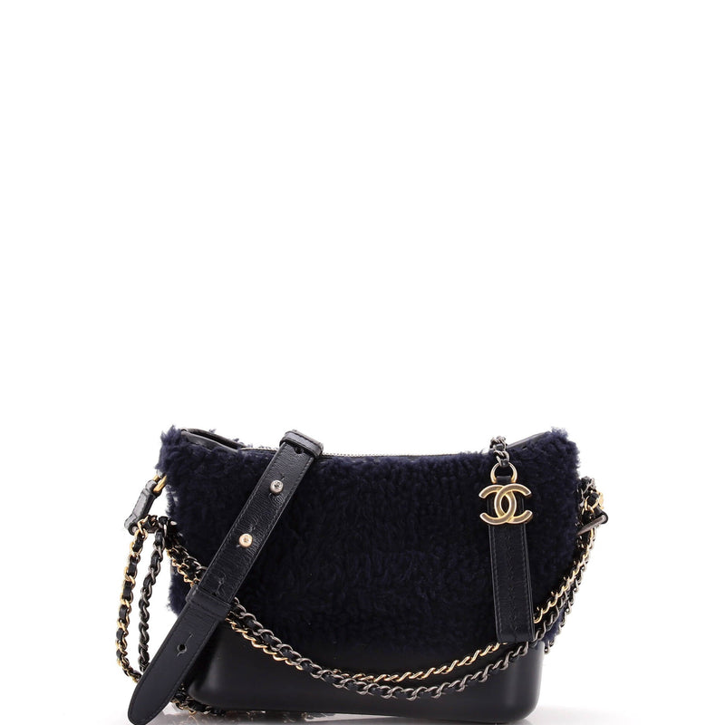 Chanel Gabrielle Hobo Shearling And