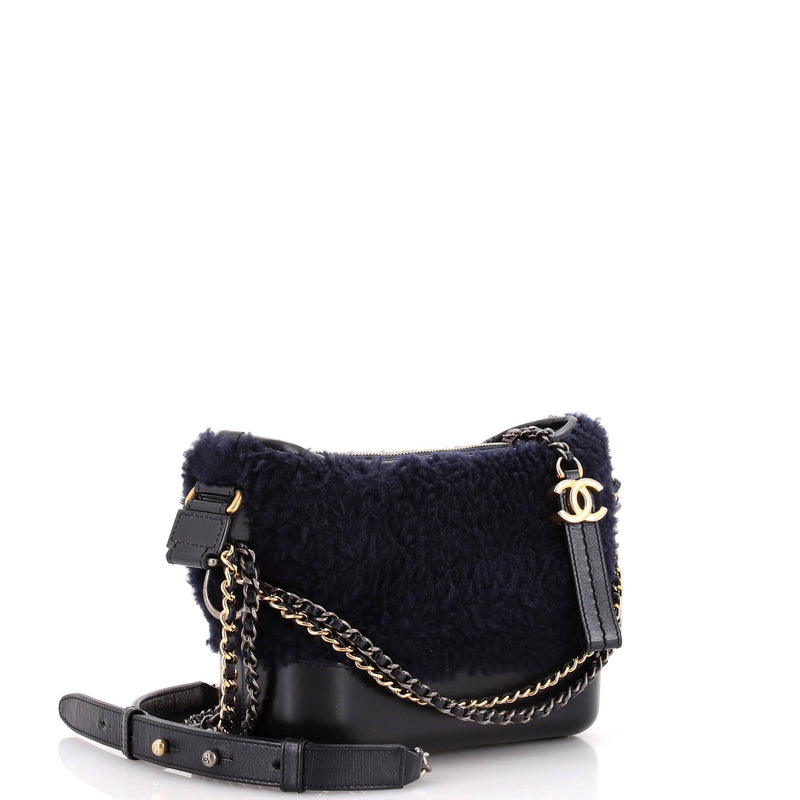 Chanel Gabrielle Hobo Shearling And