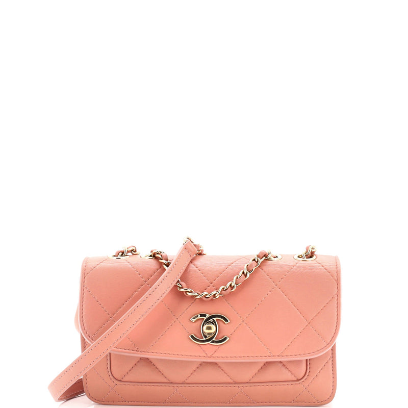 Chanel Cc Front Pocket Flap Bag Stitched