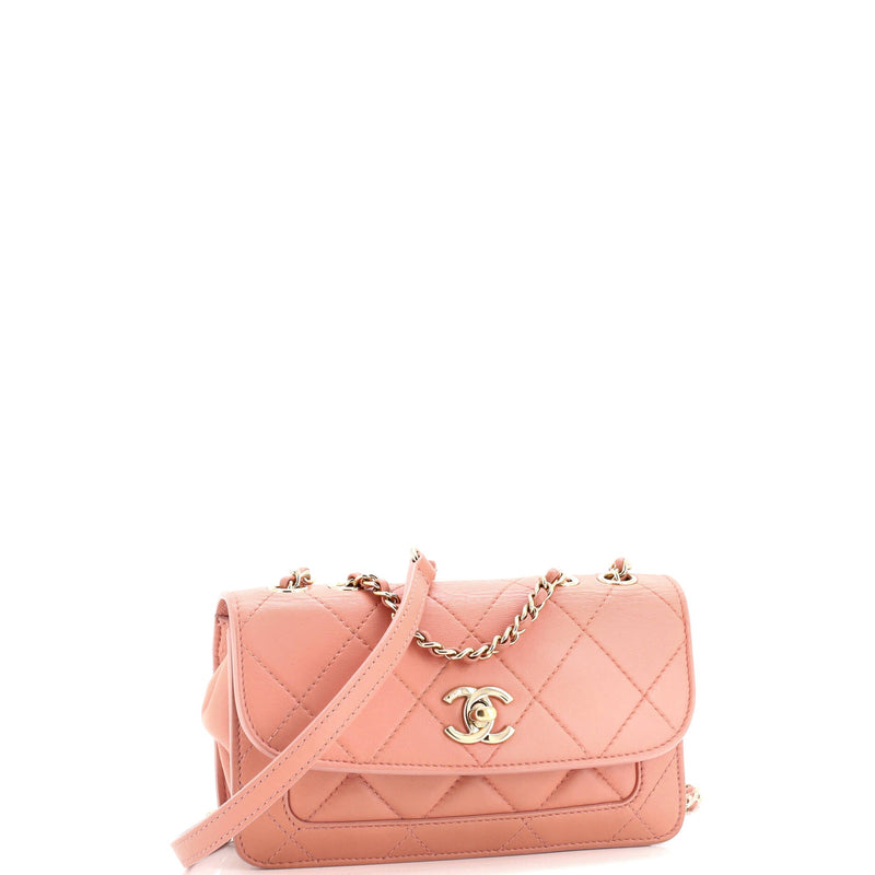 Chanel Cc Front Pocket Flap Bag Stitched
