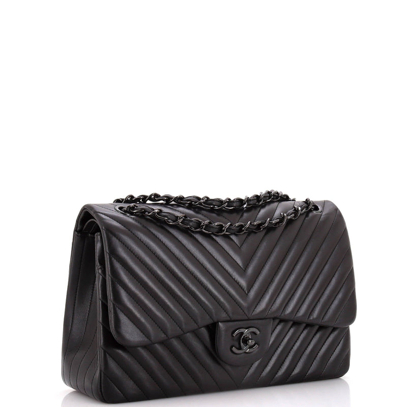 Chanel So Black Classic Double Flap Bag