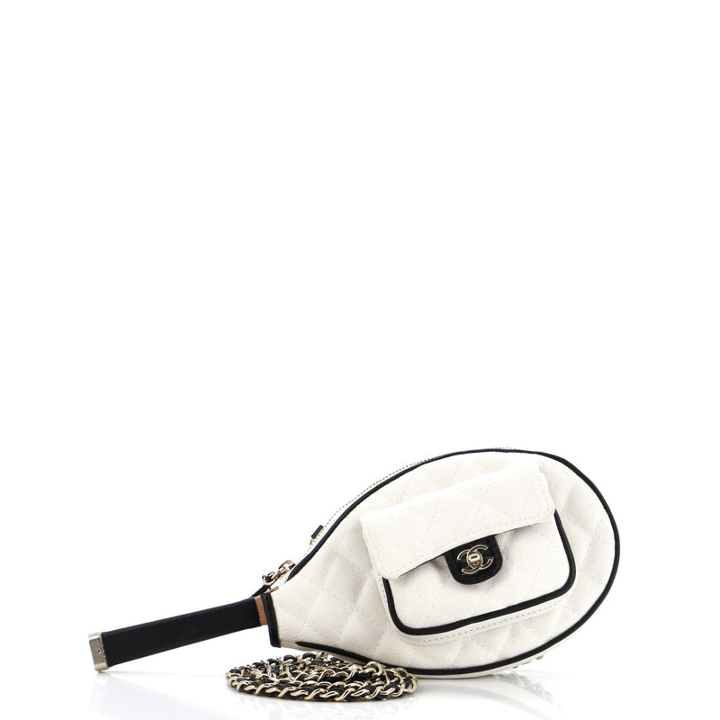 Chanel Cc Tennis Racket Clutch With