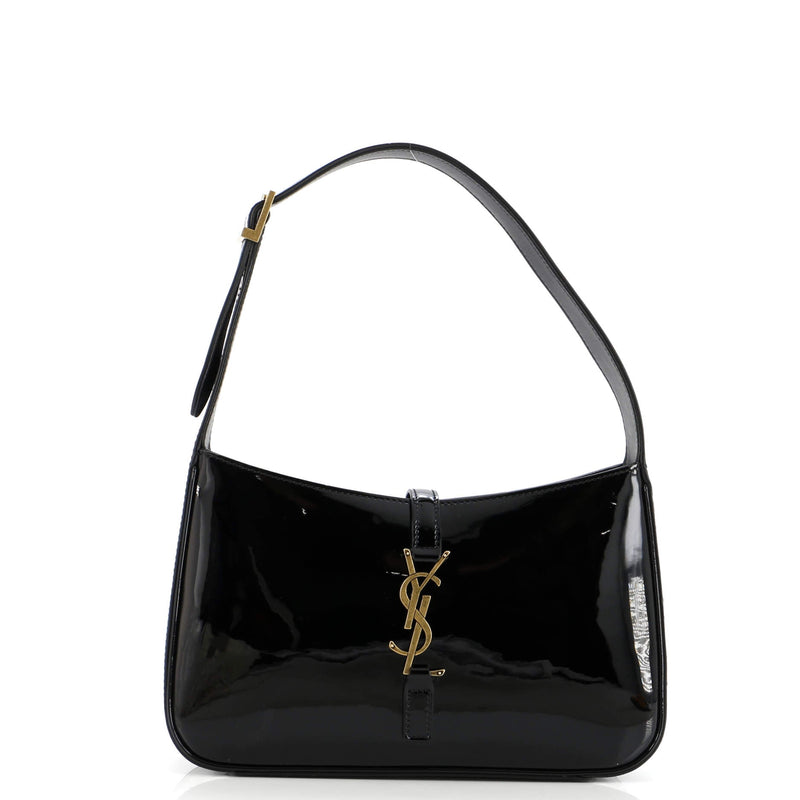 Saint Laurent Le 5 A 7 Hobo Patent Small