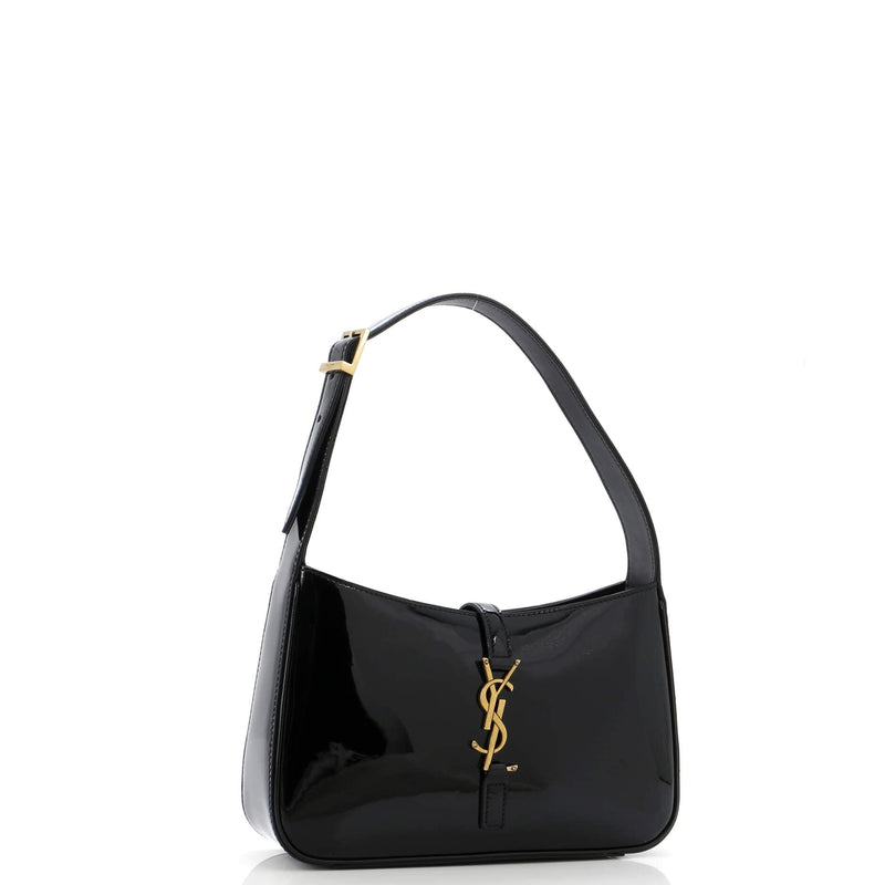 Saint Laurent Le 5 A 7 Hobo Patent Small