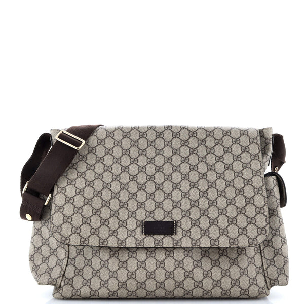 Gucci Diaper Bag Gg Coated Canvas