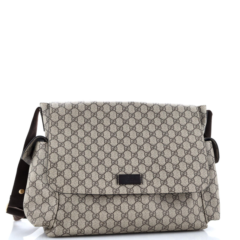Gucci Diaper Bag Gg Coated Canvas