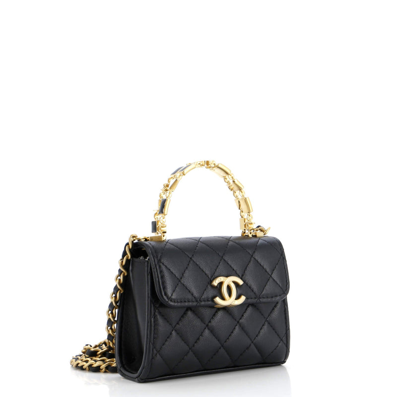 Chanel Coco Enamel Top Handle Flap