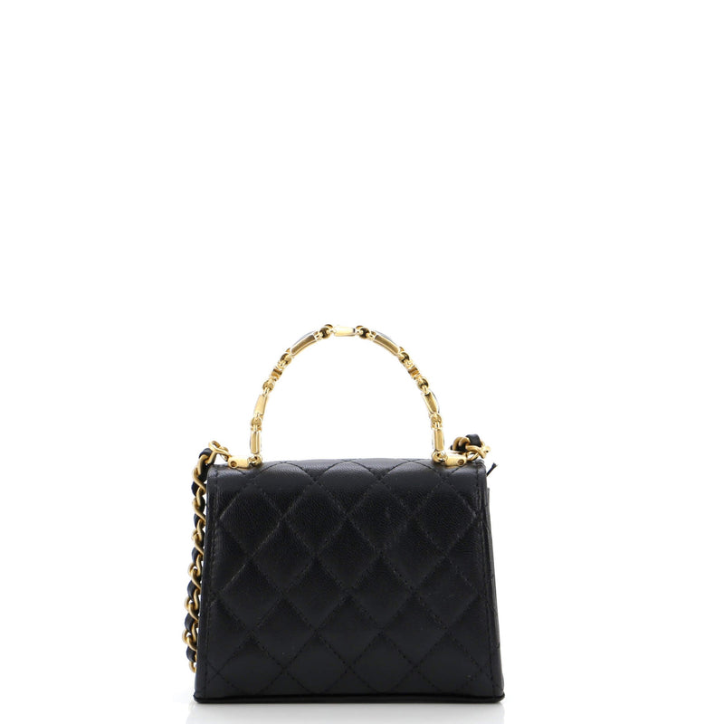 Chanel Coco Enamel Top Handle Flap