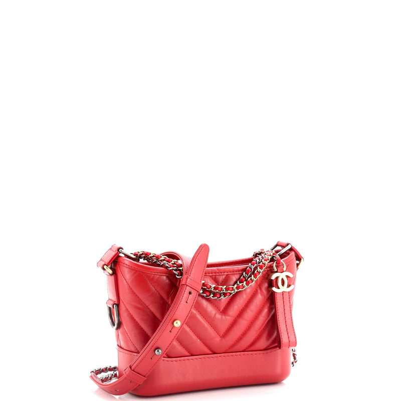 Chanel Gabrielle Hobo Chevron Aged
