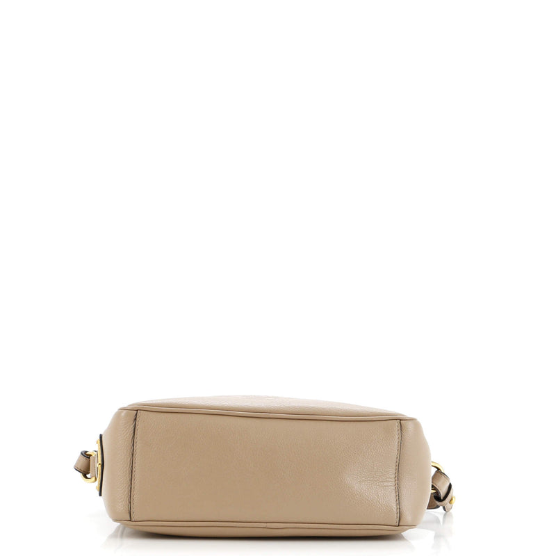 Prada Logo Camera Bag Embossed Leather