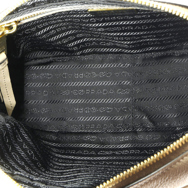 Prada Logo Camera Bag Embossed Leather