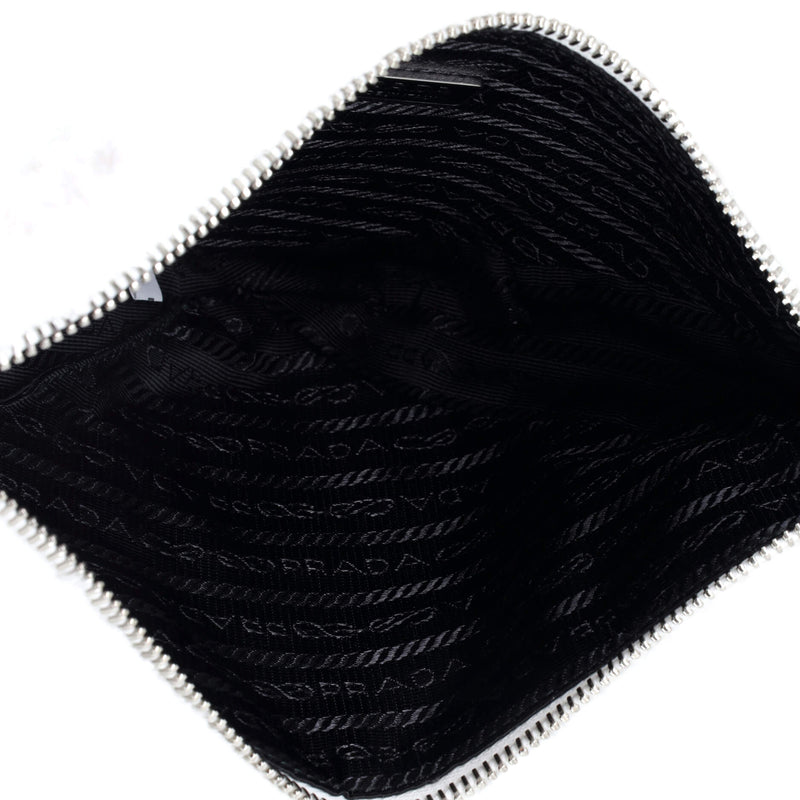 Prada Triangle Logo Zip Crossbody Bag