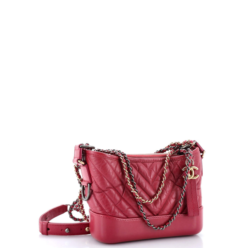 Chanel Gabrielle Hobo Chevron Aged