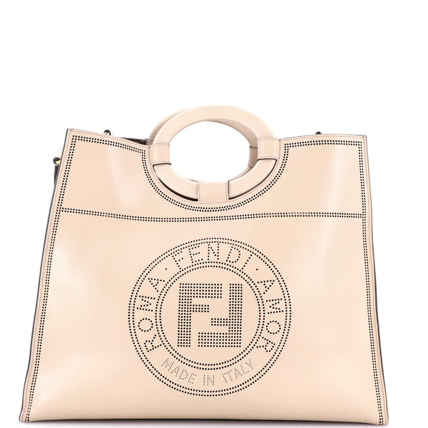 Fendi Runaway Shopper Tote Perforated