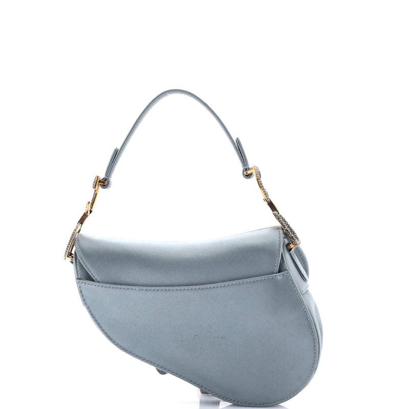 Christian Dior Saddle Handbag Satin With