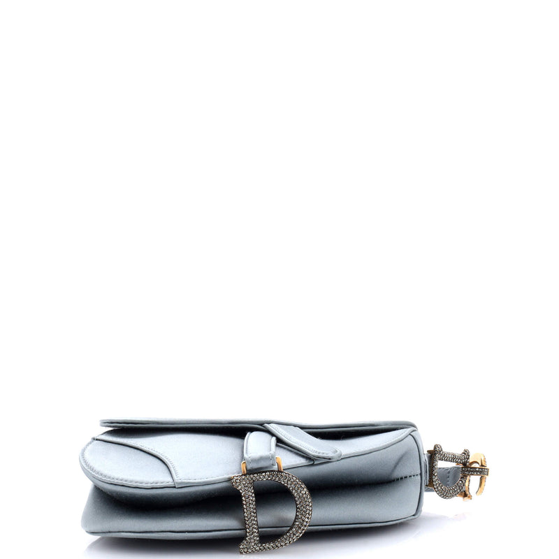 Christian Dior Saddle Handbag Satin With