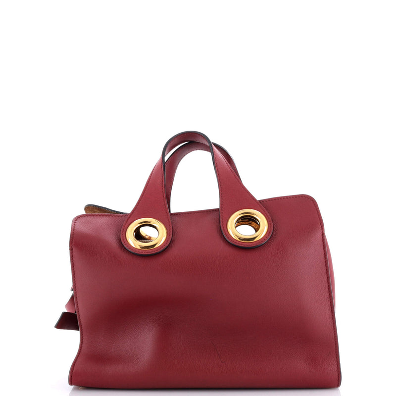 Burberry Crest Grommet Tote Embossed