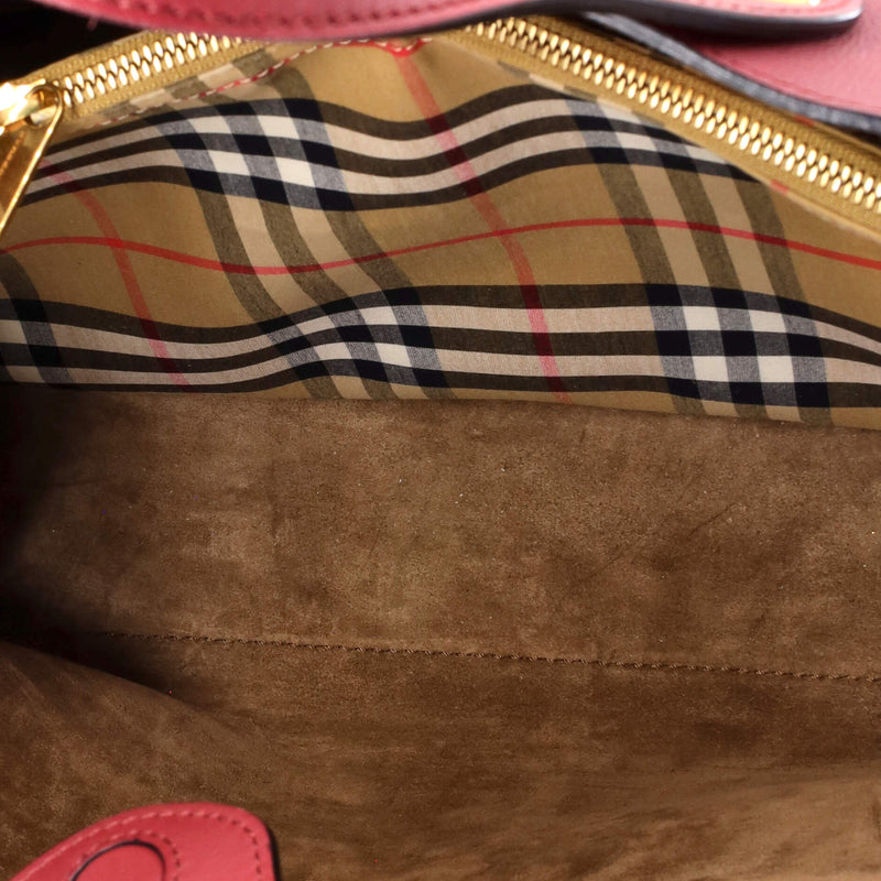 Burberry Crest Grommet Tote Embossed