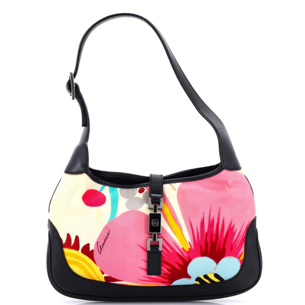 Gucci Jackie Hobo Flora Canvas With