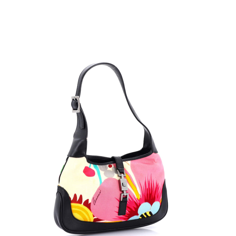 Gucci Jackie Hobo Flora Canvas With