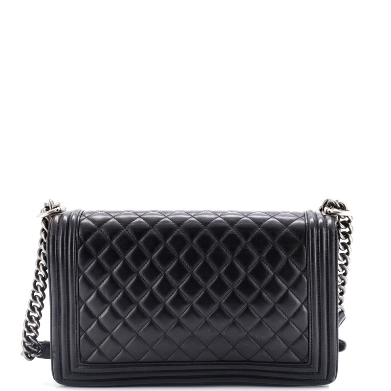 Chanel Boy Flap Bag Quilted Calfskin New