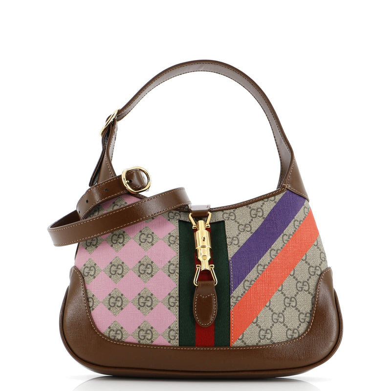 Gucci Jackie Hobo Printed Gg Coated