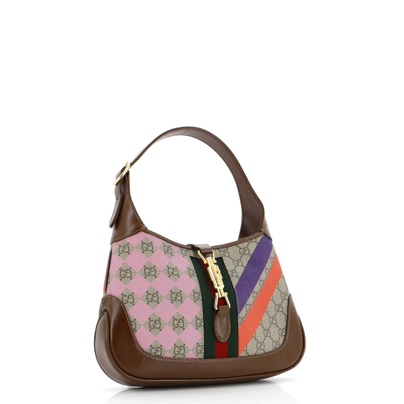 Gucci Jackie Hobo Printed Gg Coated