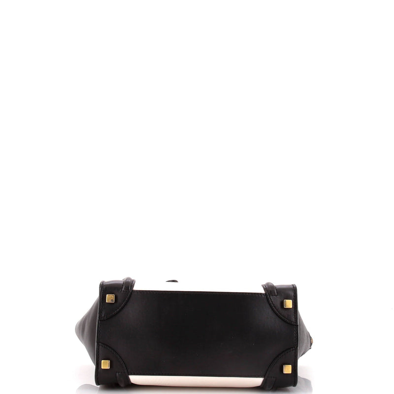 Celine Bicolor Luggage Bag Leather Micro