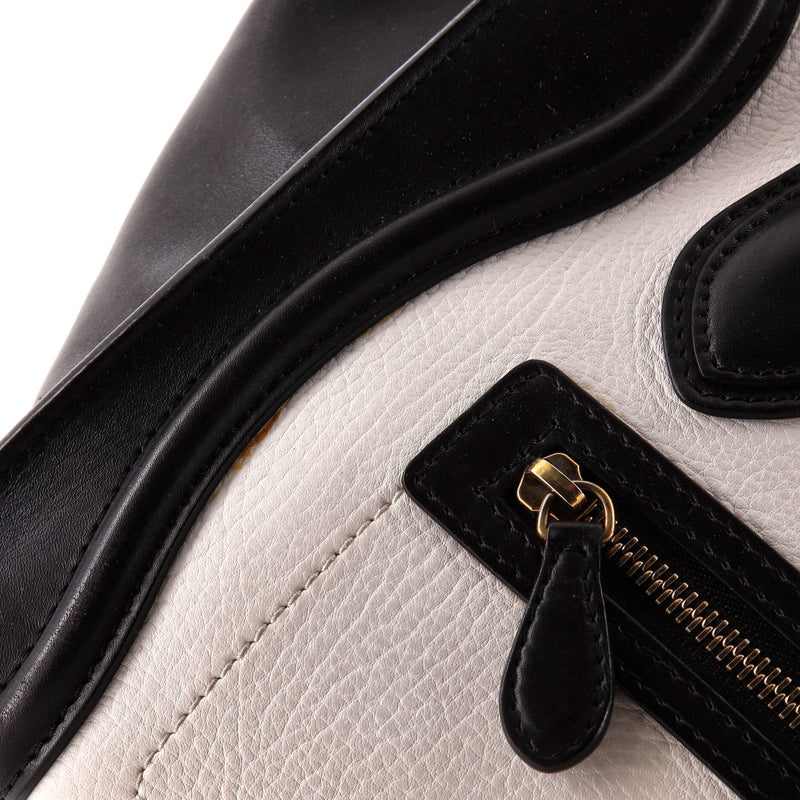 Celine Bicolor Luggage Bag Leather Micro