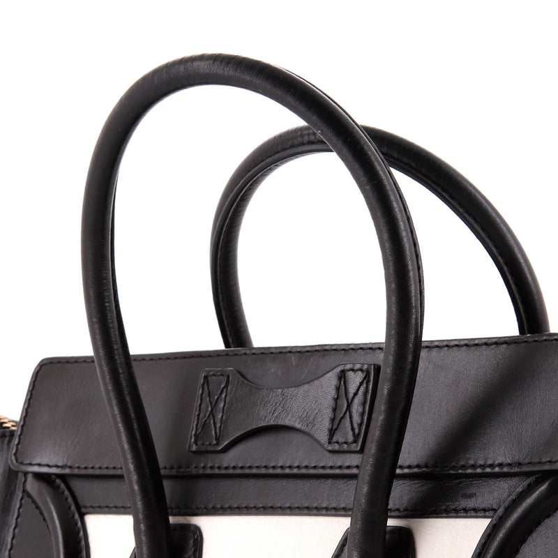 Celine Bicolor Luggage Bag Leather Micro
